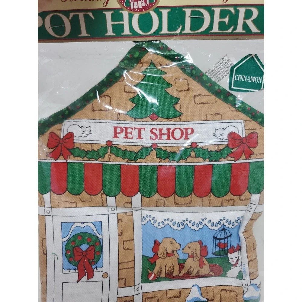 New pet shop DOG vintage Holiday Trimmings Sealed Scented Pot Holder Christmas
